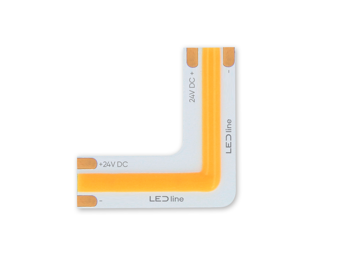 Hoekconnector voor COB LED strips 2700K 10mm 2 pins Type L 14W PRIME