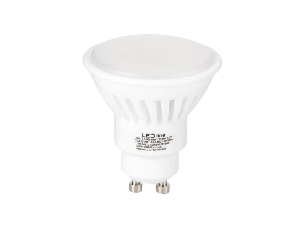 LED-lamp GU10 6500K 10W 1250lm 230V 120 ° DIM Keramische prime