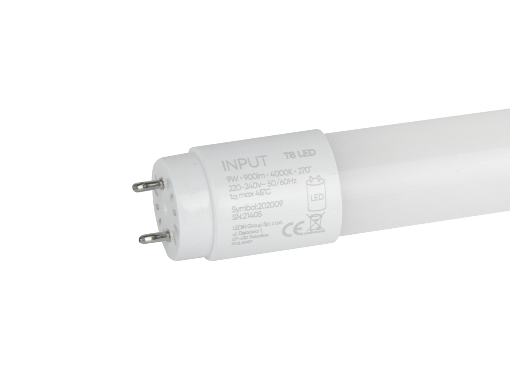 LED lamp T8 G13 4000K 9W 900lm 230V 270 ° LITE glas