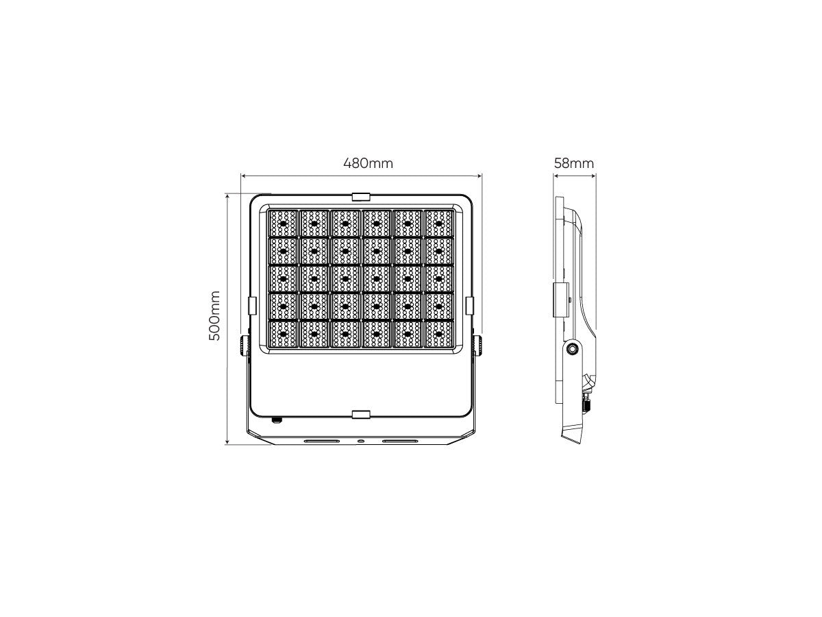 FLOODLIGHT 4000K 400W 56000lm 90° IP66 PRIME