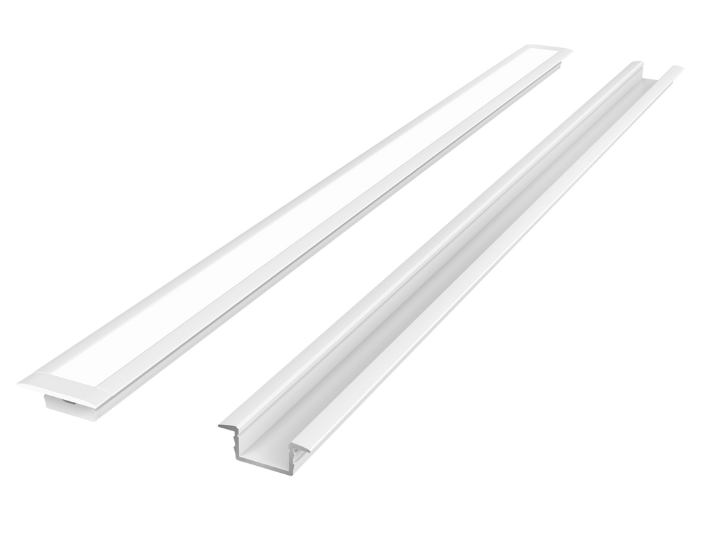 Inbouw aluminium profiel wit 2m - PRIME set