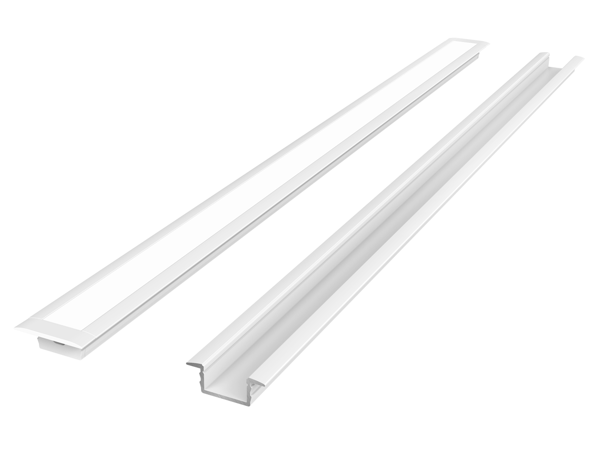 Inbouw aluminium profiel wit 3m - PRIME set