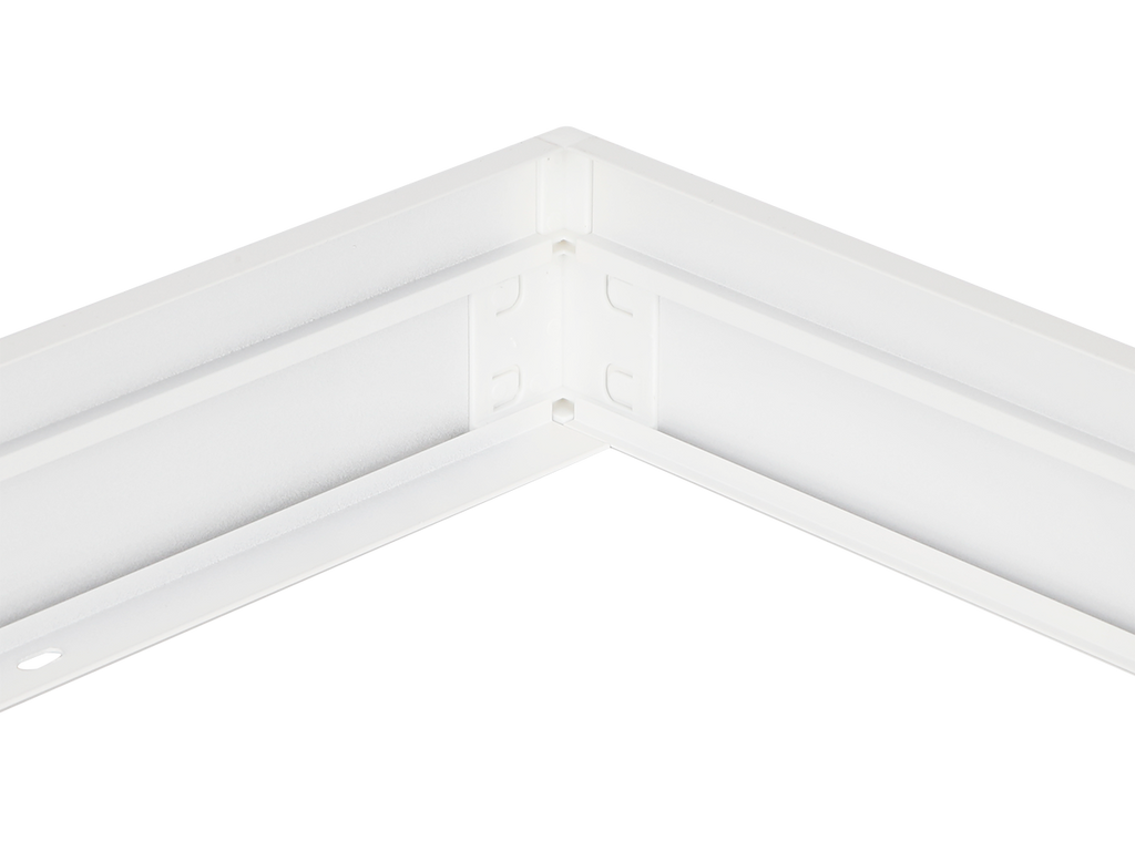 Montagerand voor panelen 60x60 H62mm wit opvouwbaar LITE