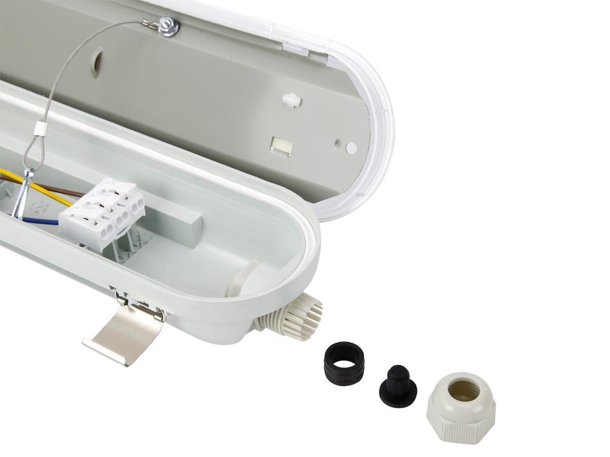 Hermetische armatuur RANGER 3CCT 3K/4K/5K 25-55W 8250lm IP66 150cm grijs PRIME bewegingssensor MV noodmodule LAW 3h AT