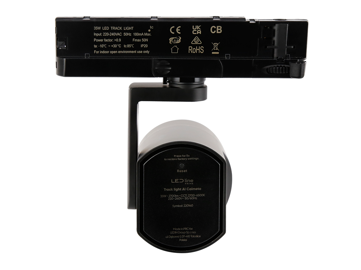 Railspot AI LED line x Caimeta 35W CCT 50° zwart PRIME honingraat