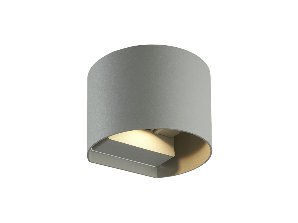 Buitenwandlamp LED 2x3W 3000K IP54 grijs CILINDER LITE