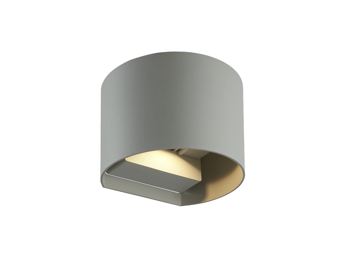 Buitenwandlamp LED 2x3W 4000K IP54 grijs CILINDER LITE