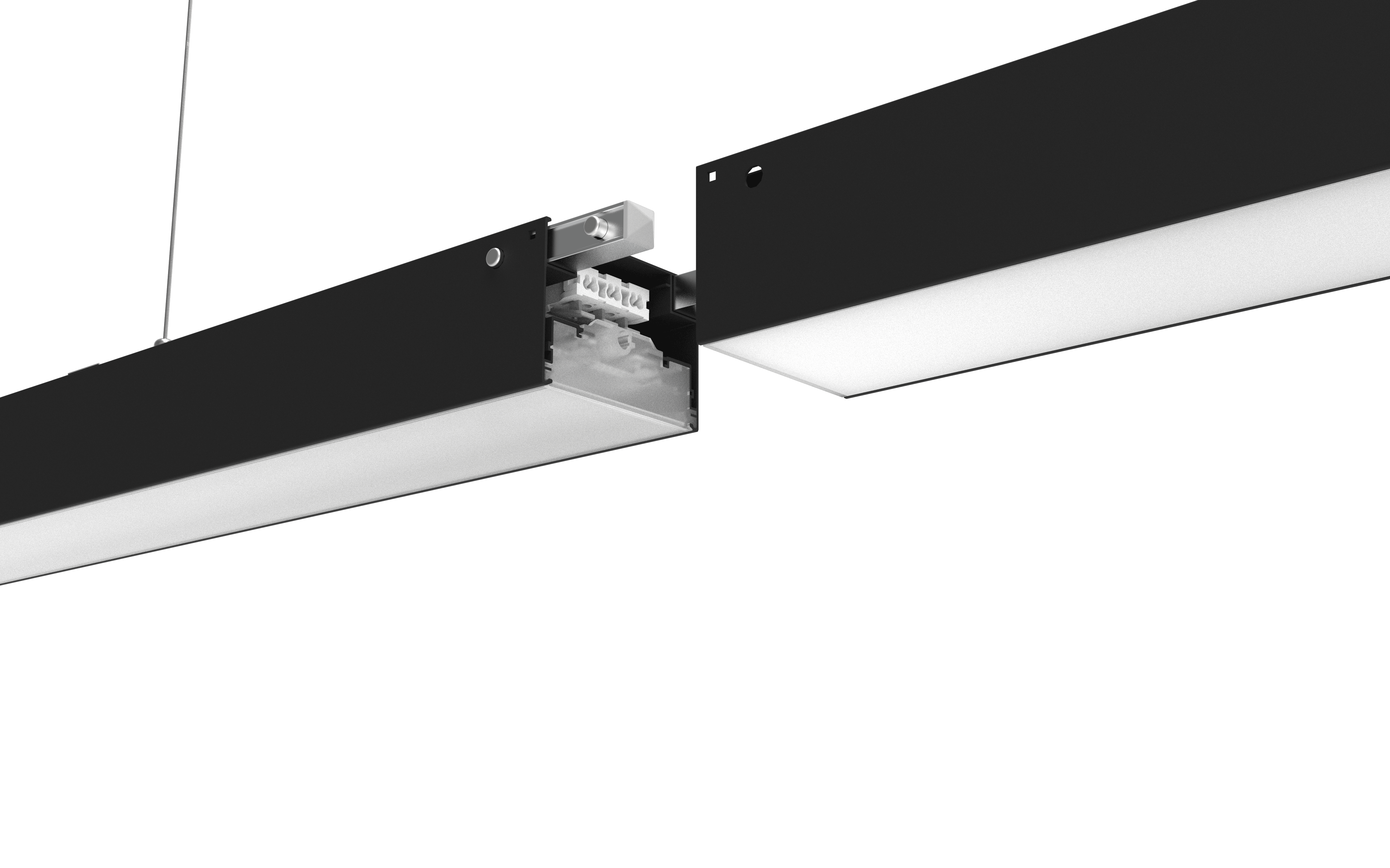 Lineaire armatuur FUSION 4000K 40W 5200lm 120° IP20 120cm zwart PRIME PC Cover 0-10V
