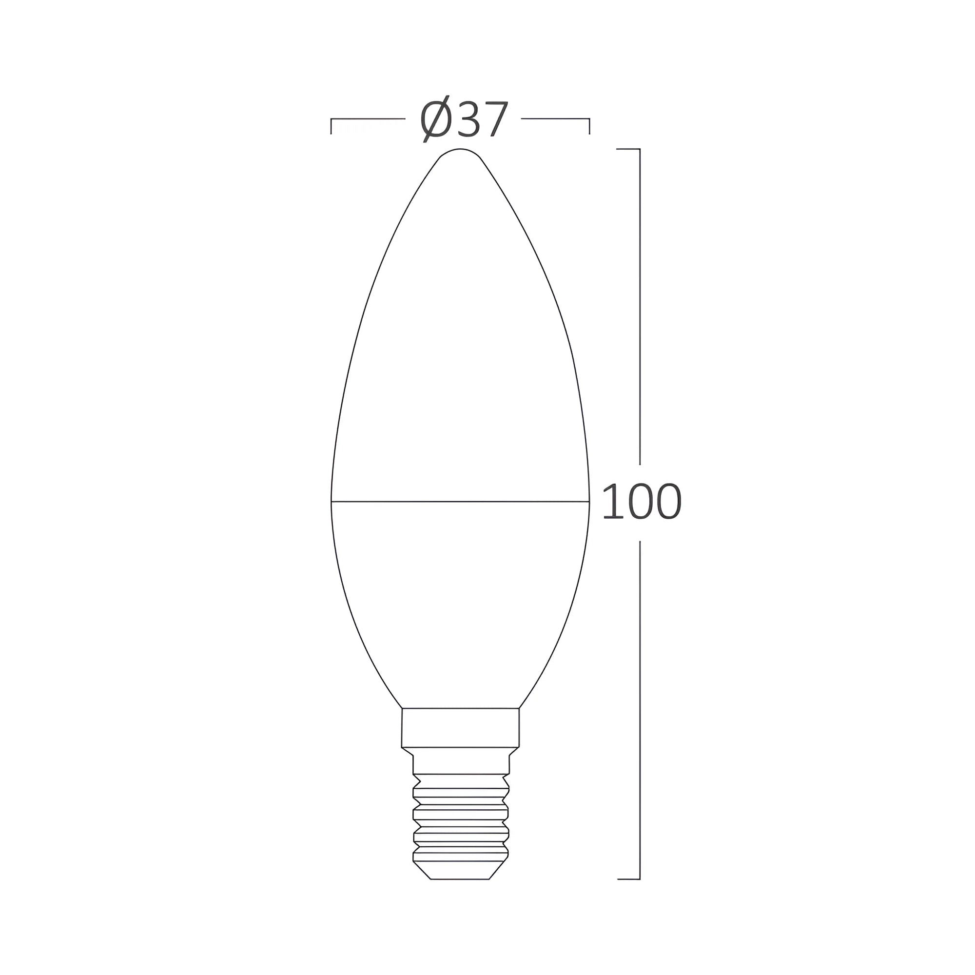 Braytron Advance LED Lamp 5W E14 6500K C37