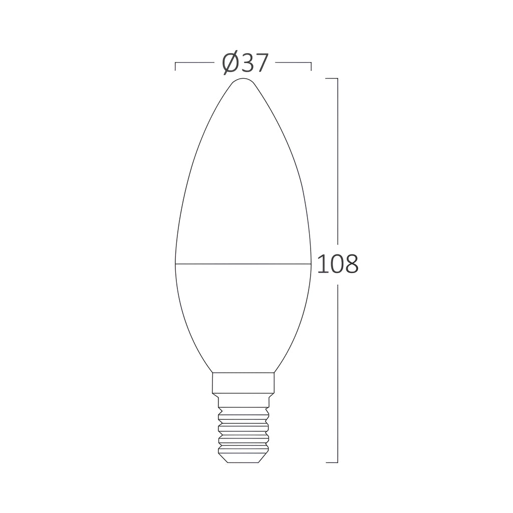 Braytron Advance LED Lamp E14 3000K 6,5W C37