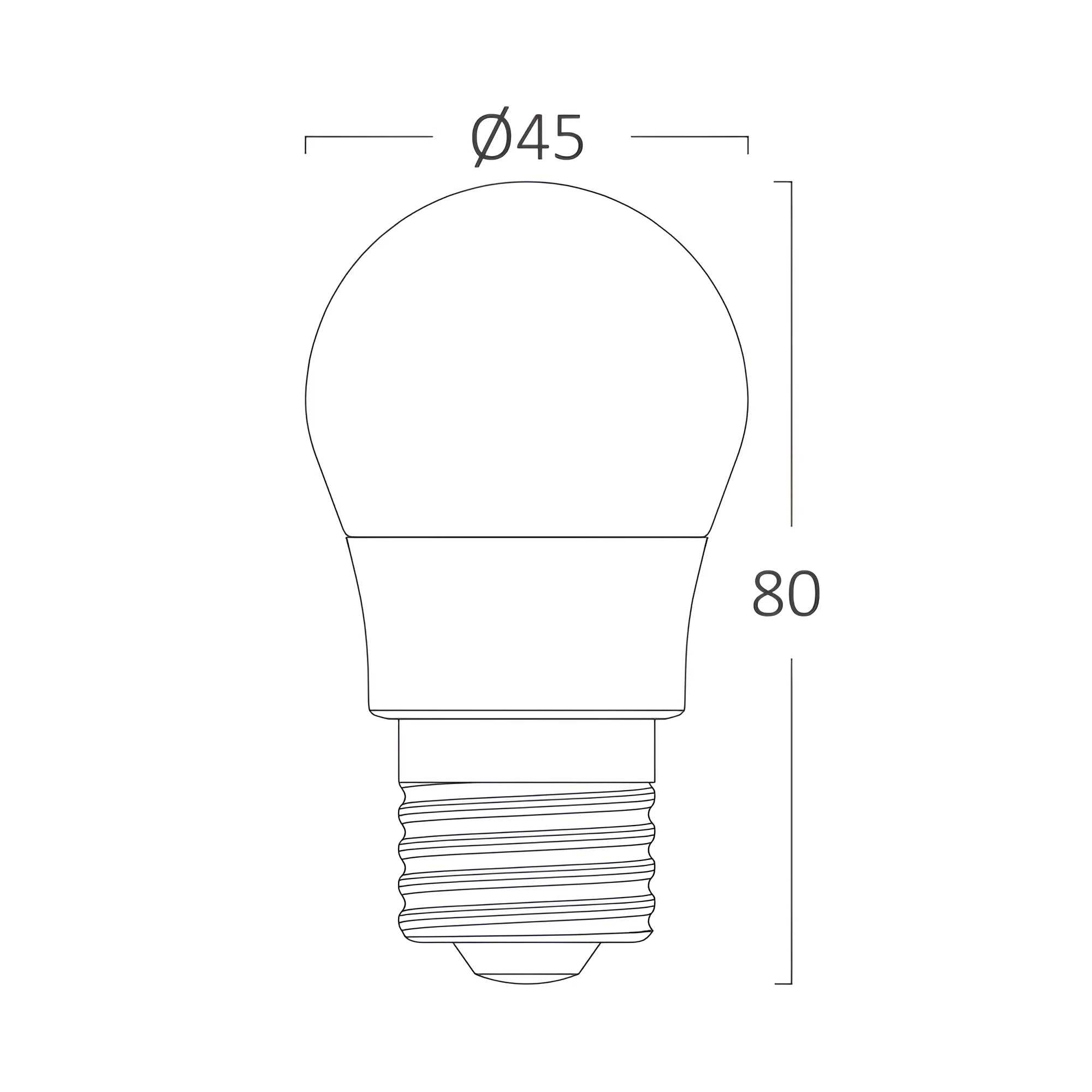 Braytron Advance LED Lamp 5W E27 3000K G45