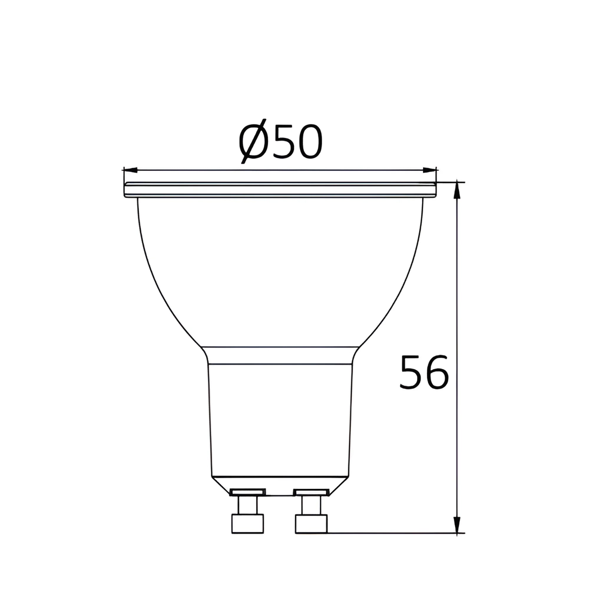 Braytron Advance LED Lamp 6W GU10 6500K 38D DIM