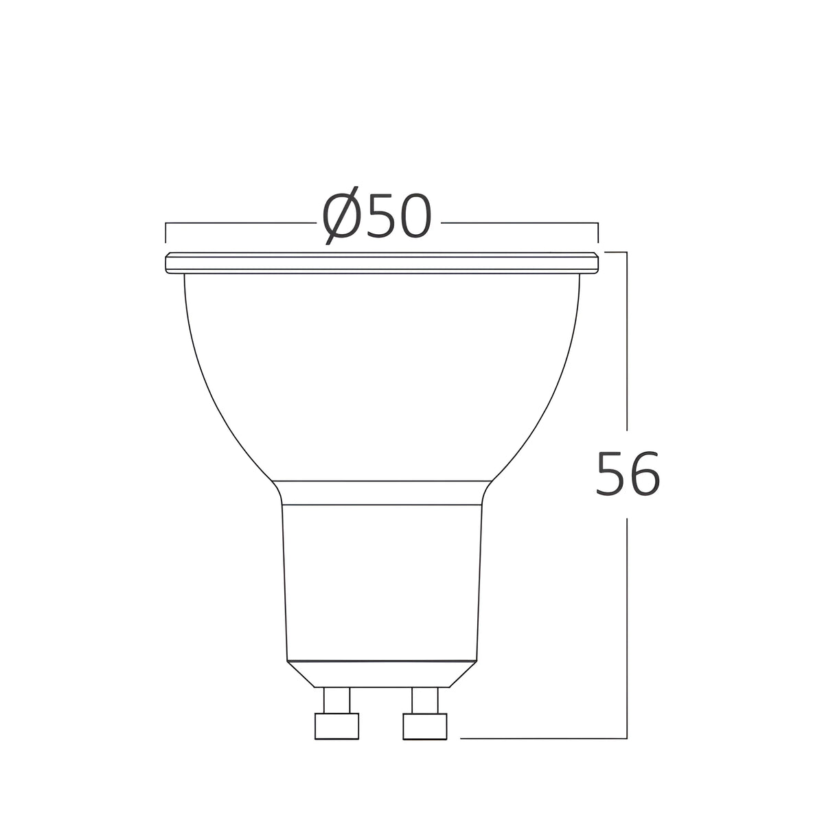 Braytron Premium LED Lamp 5.5W GU10 4000K 38D DIM GLS
