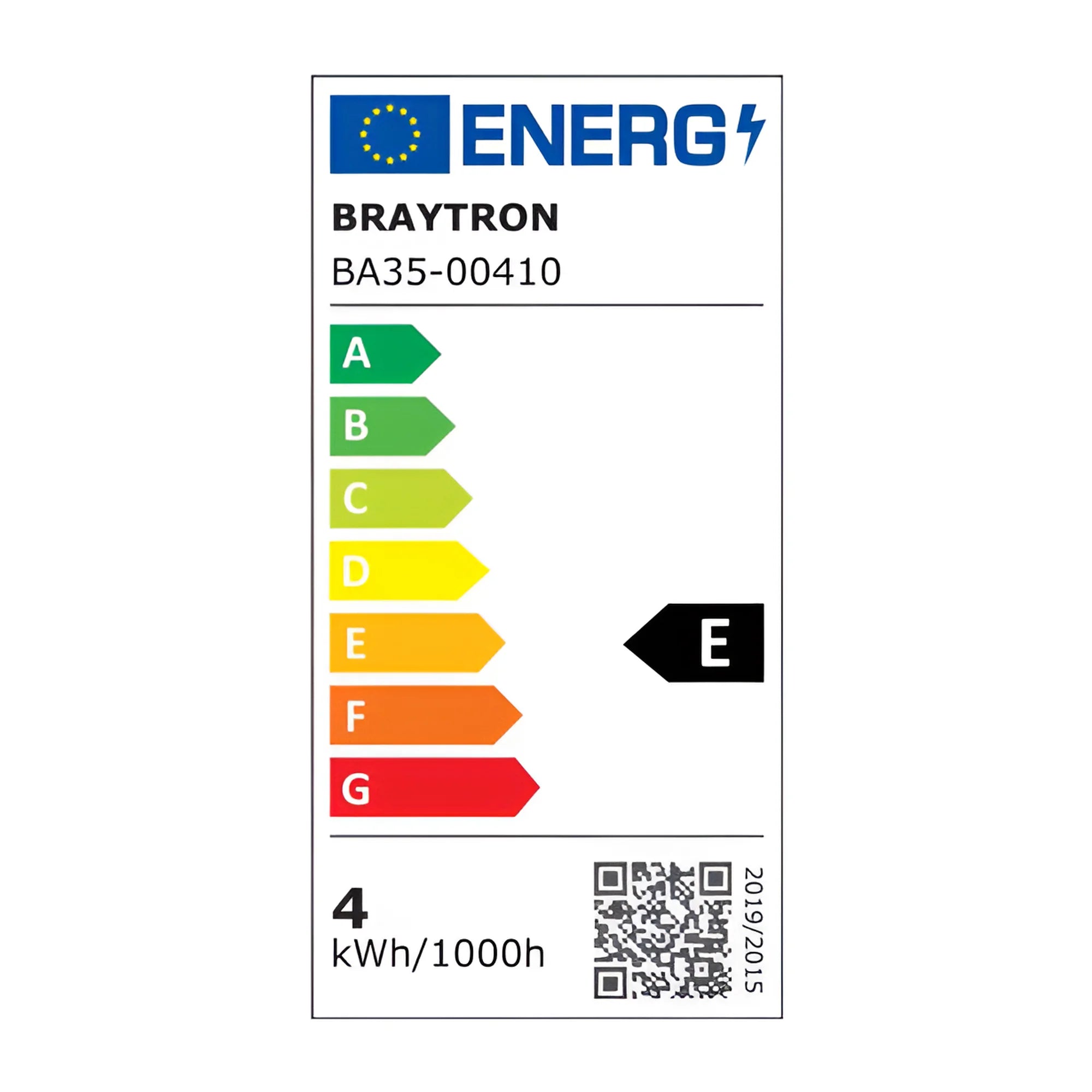 Braytron Advance LED Lamp 4W E14 3000K Transparant C35T