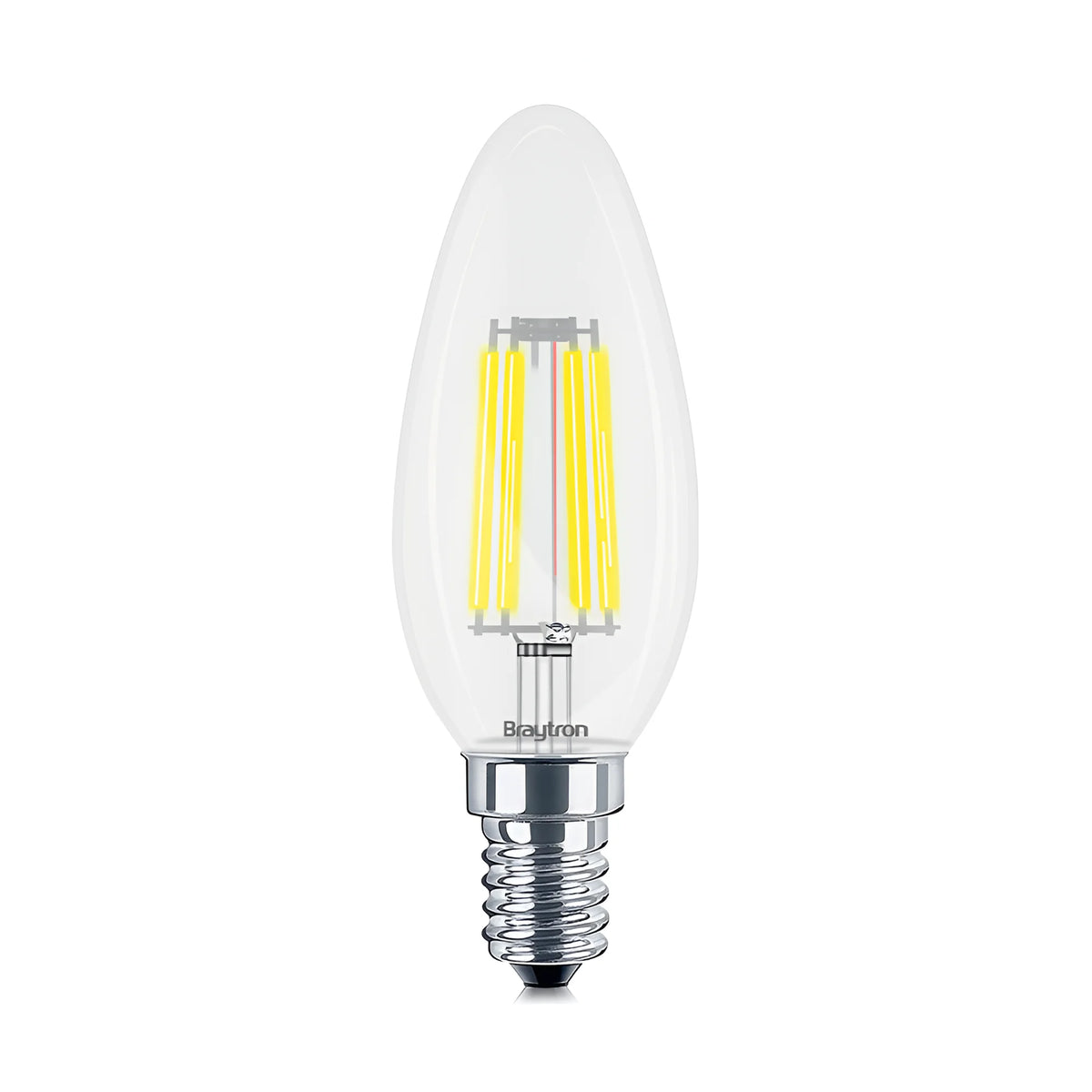 Braytron Advance LED Lamp 4W E14 3000K Transparant C35 DIM