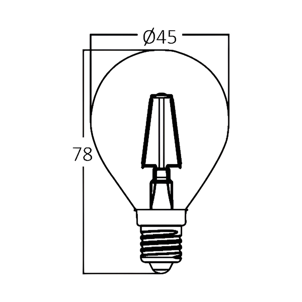 Braytron Advance LED Lamp 4W E14 3000K Transparant P45