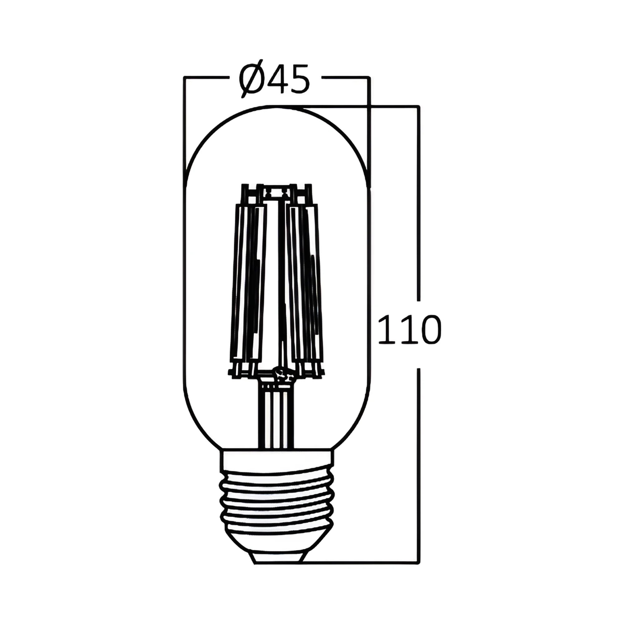 Braytron Advance LED Lamp 4W E27 3000K Transparant T45
