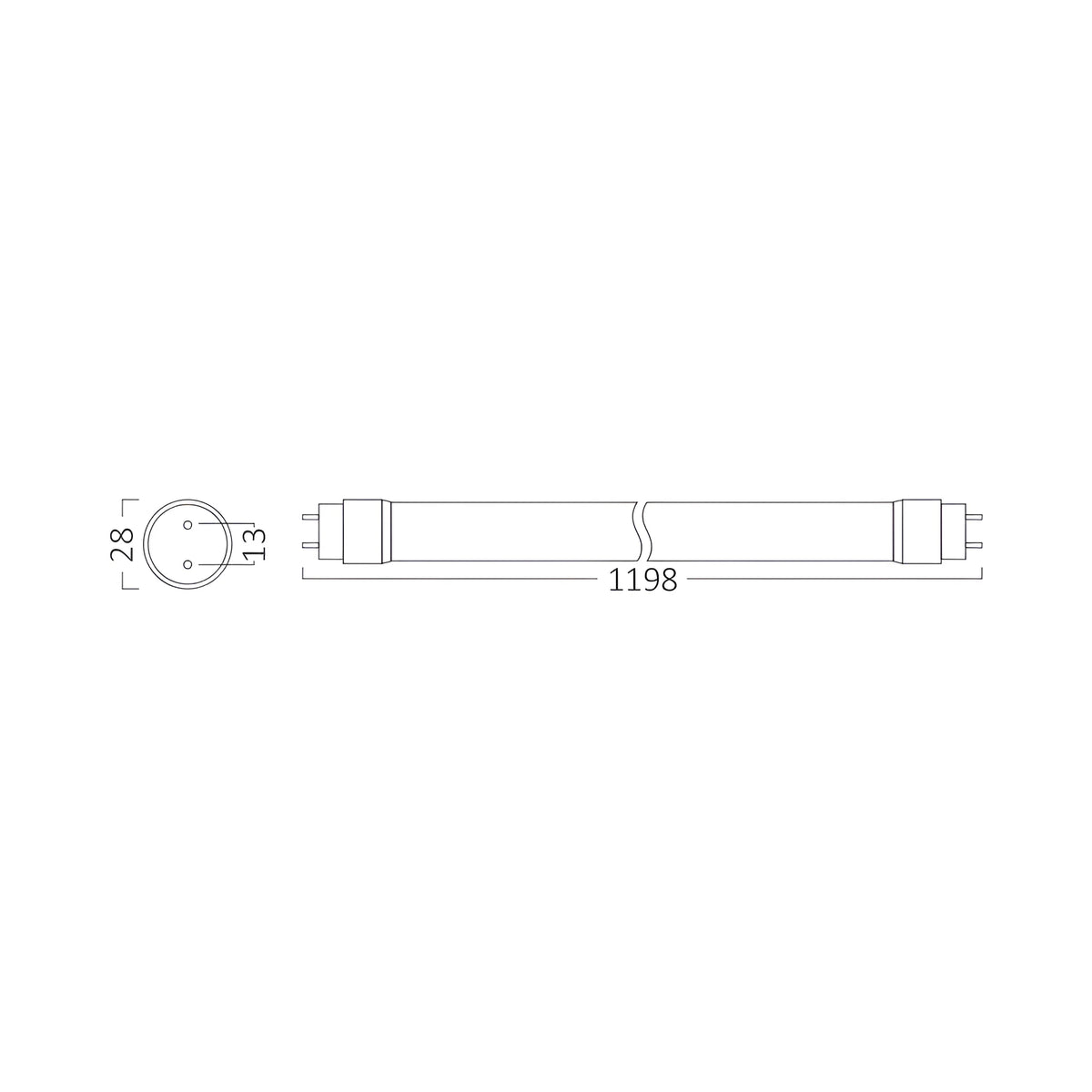 Braytron Advance LED Buis 18W G13 3000K DB T8 GLS
