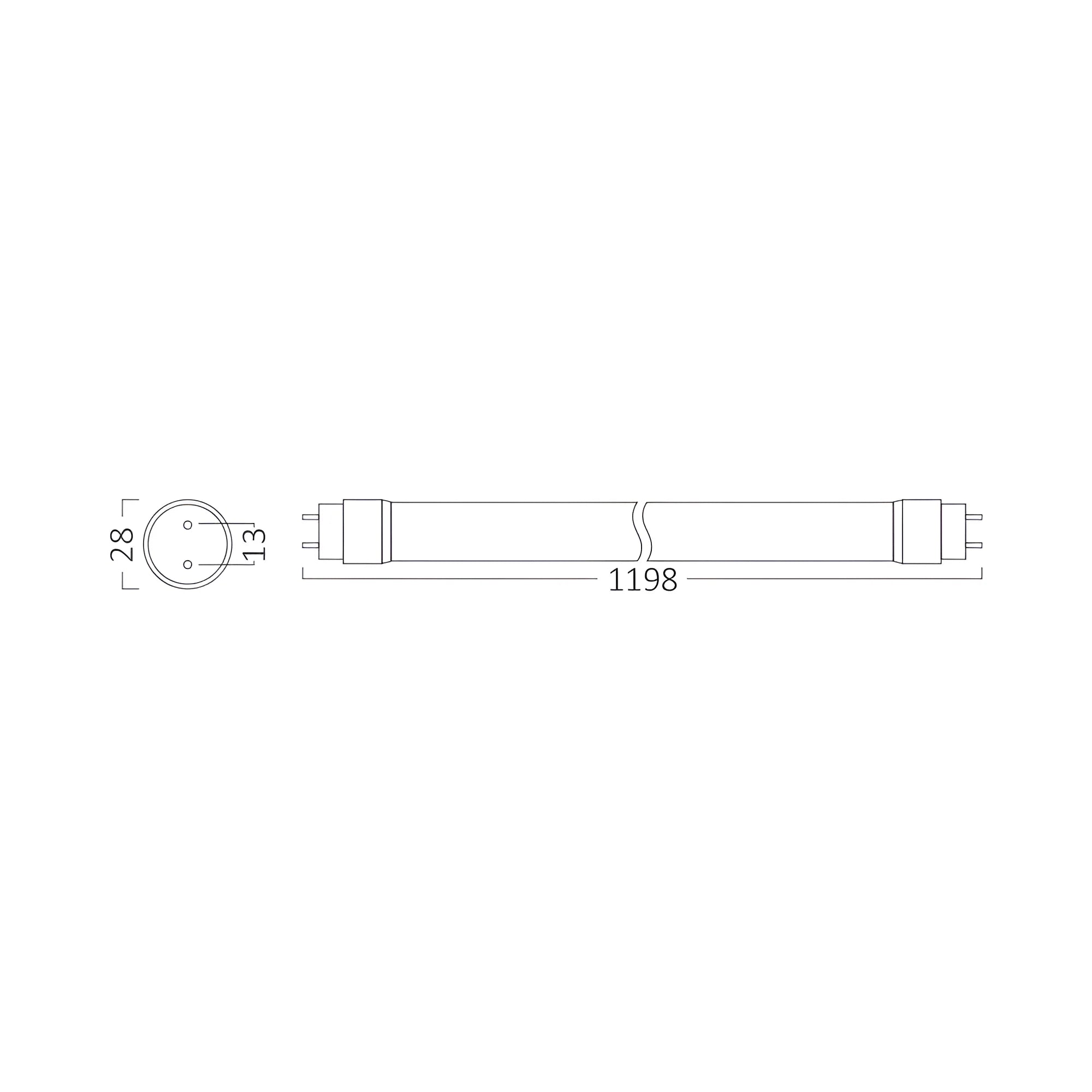 Braytron Advance LED Buis 18W G13 6500K DB T8 GLS