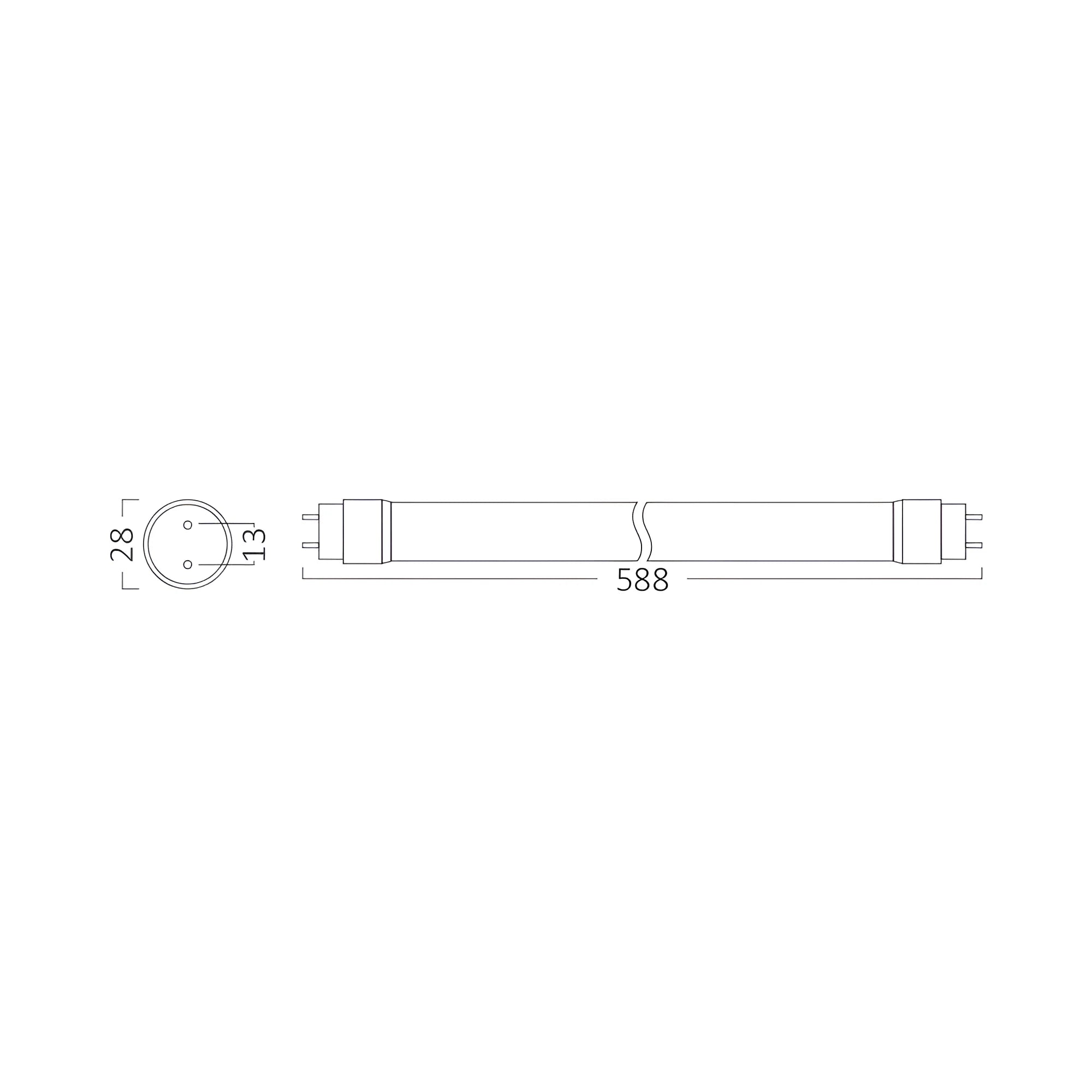 Braytron Advance LED Buis 9W G13 6500K SG T8 GLS