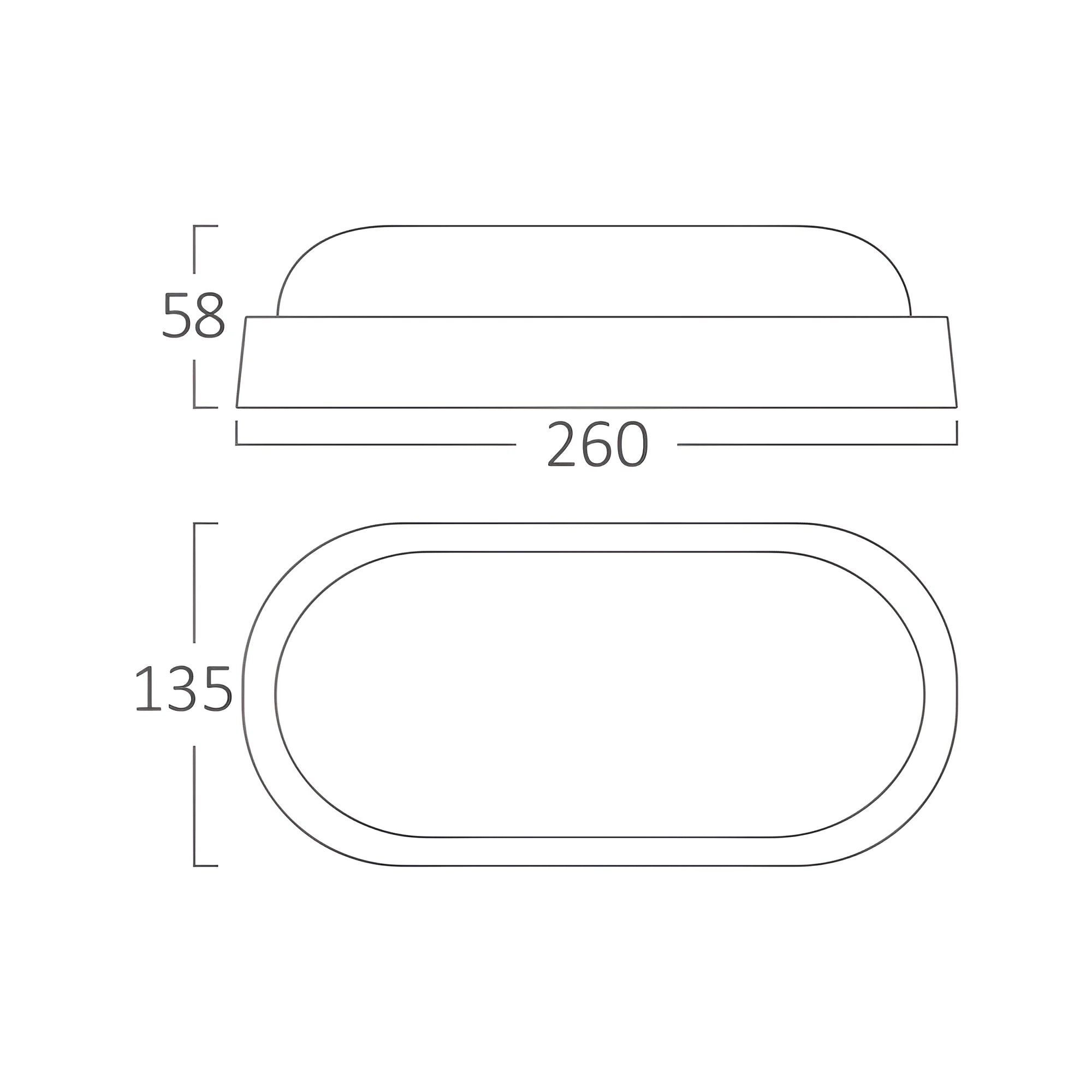 Braytron Bulkhead LED Bulkhead-armatuur 18W 3000K IP54 Wit B ELP