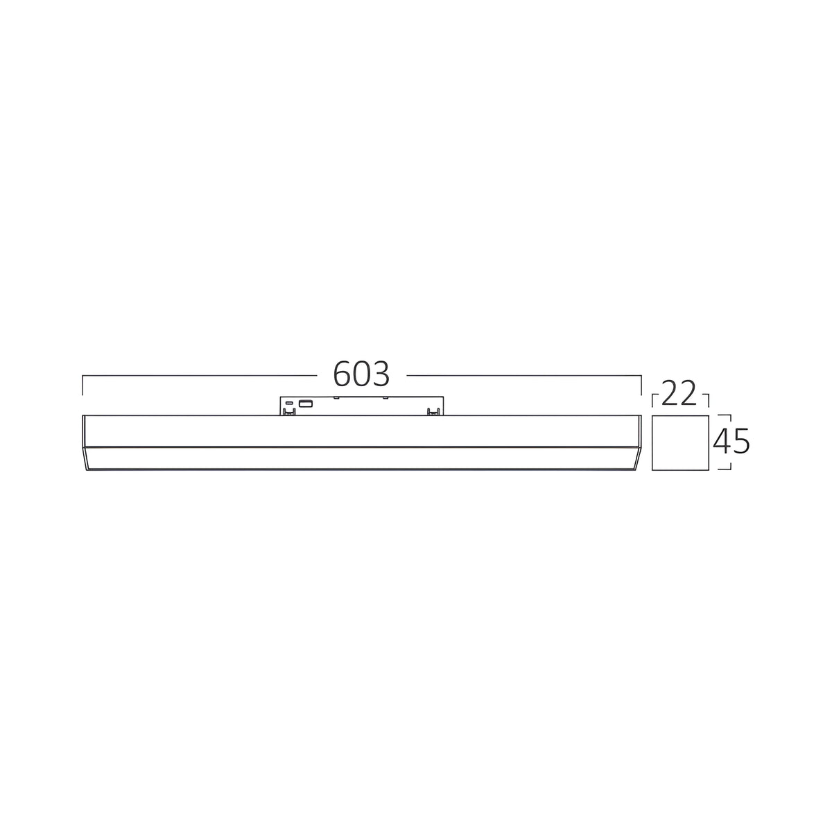 Braytron M20 Magneetrail Lineair 18W 48VDC Zwart LNR600 3IN1