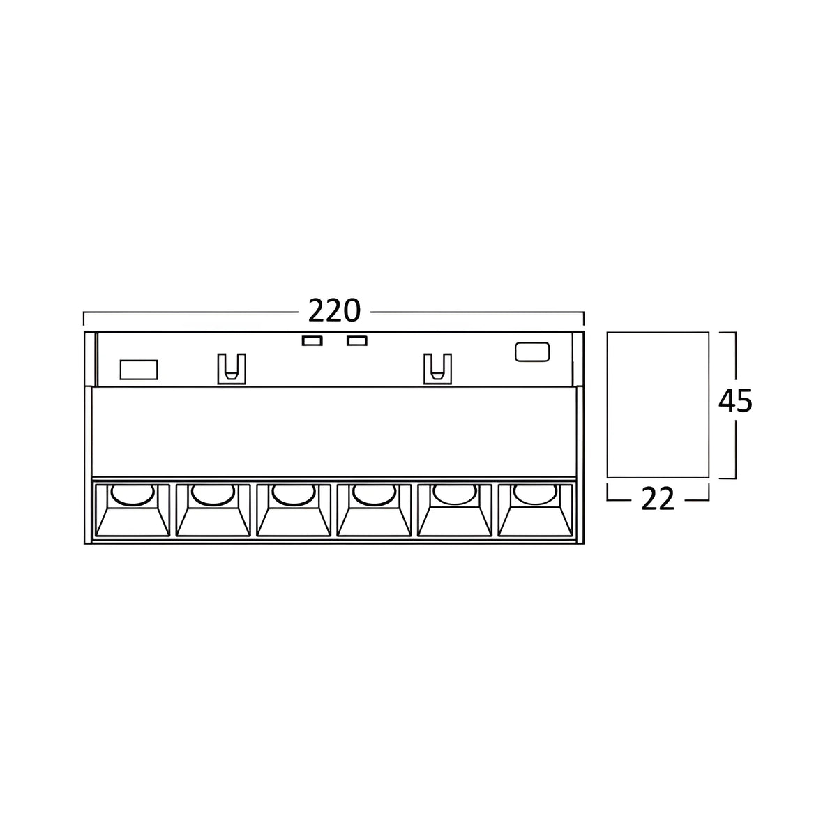 Braytron M20 Magneetrail Lineair 12W 48VDC Zwart LNS220 TUYA LAN