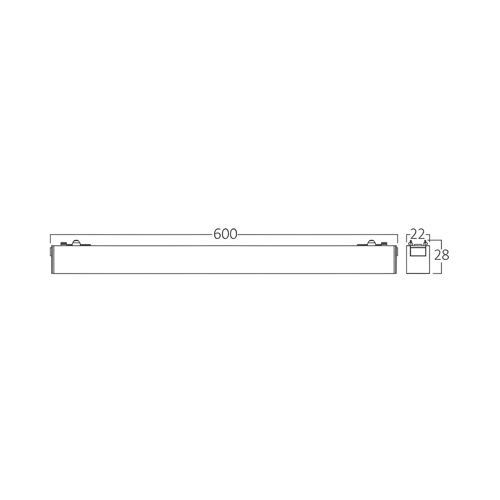 Braytron S20B Magneetrail Lineair 18W 48VDC Zwart LNR600 3IN1