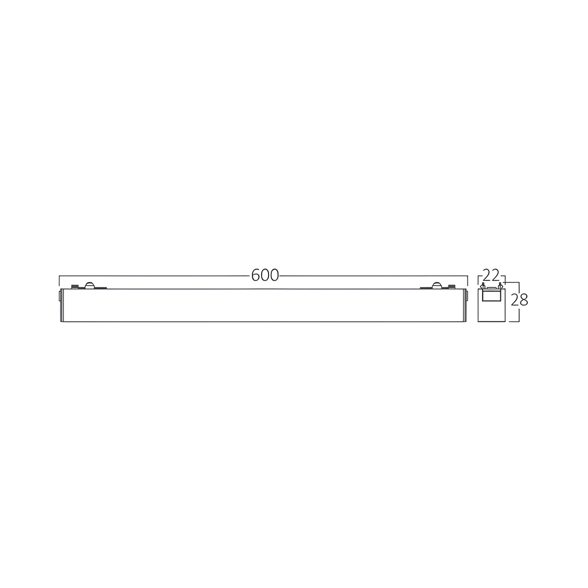 Braytron S20B Magneetrail Lineair 18W 48VDC Zwart LNR600 3IN1