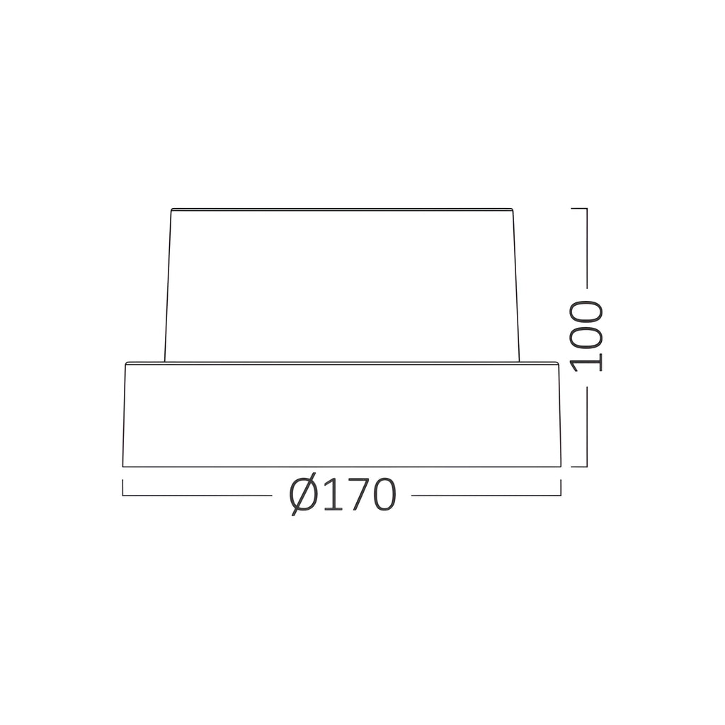 Braytron Walls Wandlamp 15W 3000K IP65 Zwart G2 RND