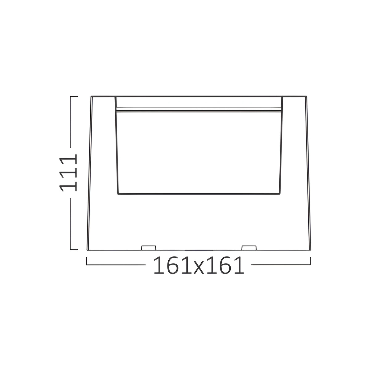 Braytron Walls Wandlamp 15W IP65 Zwart G1 SQR 3IN1