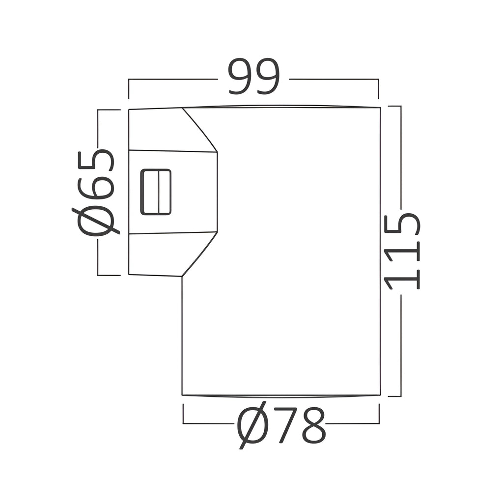 Braytron Vekta Wandlamp IP65 Grijs D WL.1 1x9W 3IN1