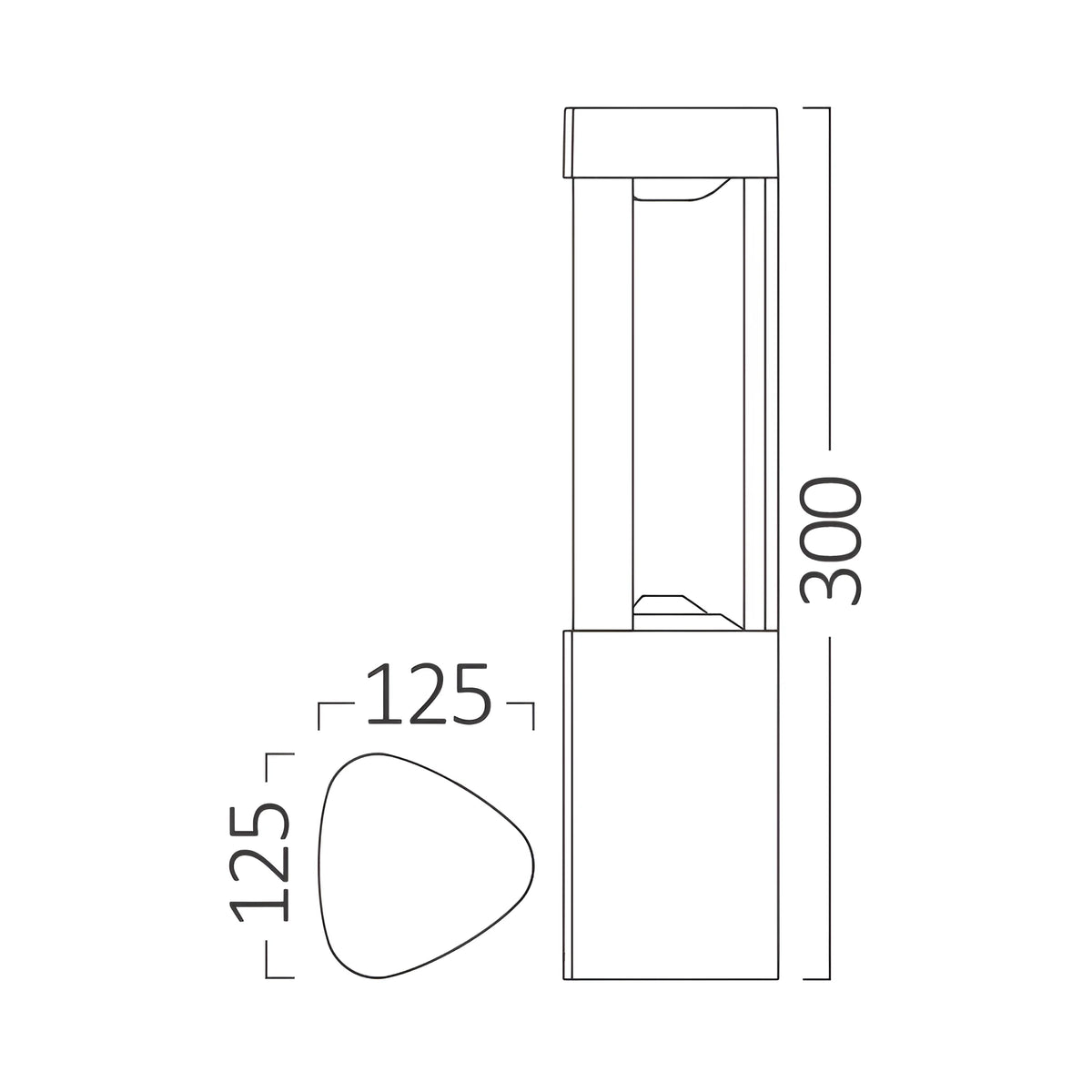 Braytron Dallas Sokkellamp 7W 3000K IP54 300