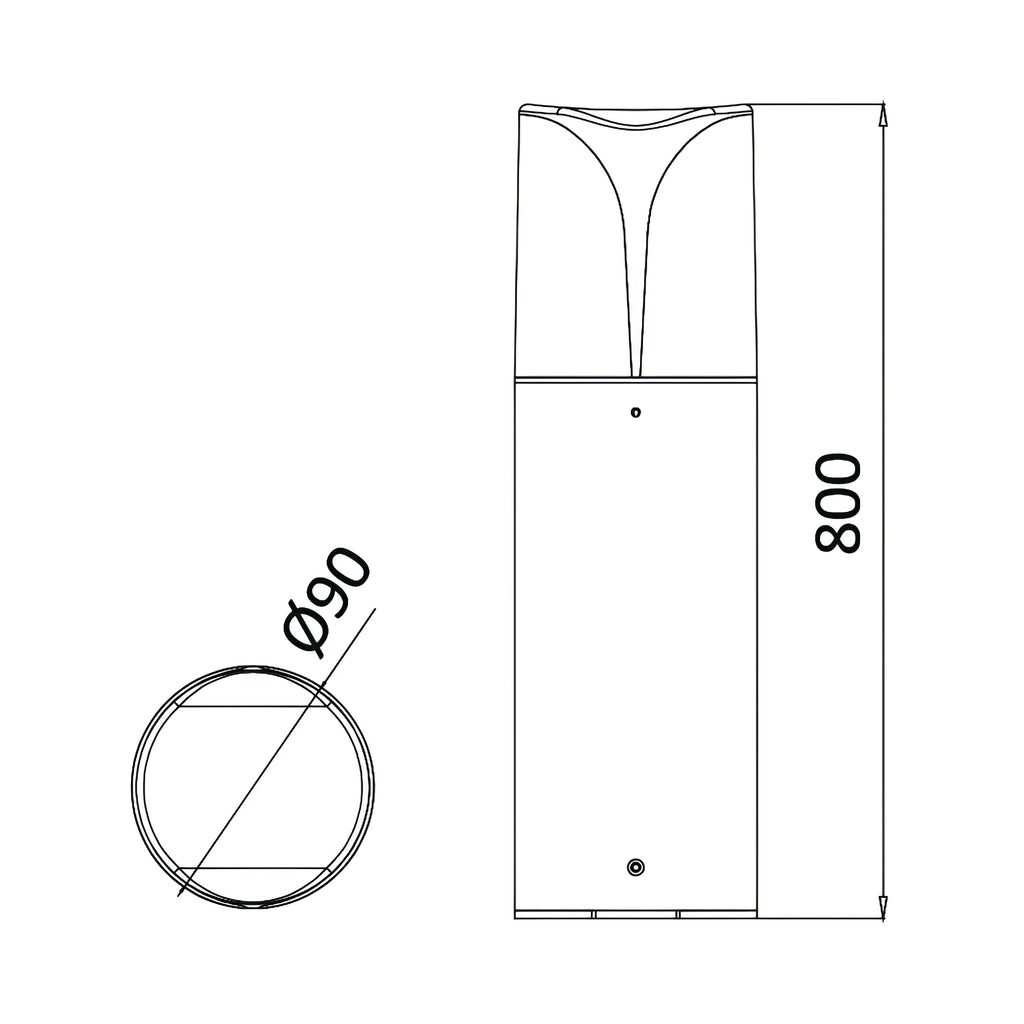 Braytron Milano Sokkellamp IP44 800 1xE27