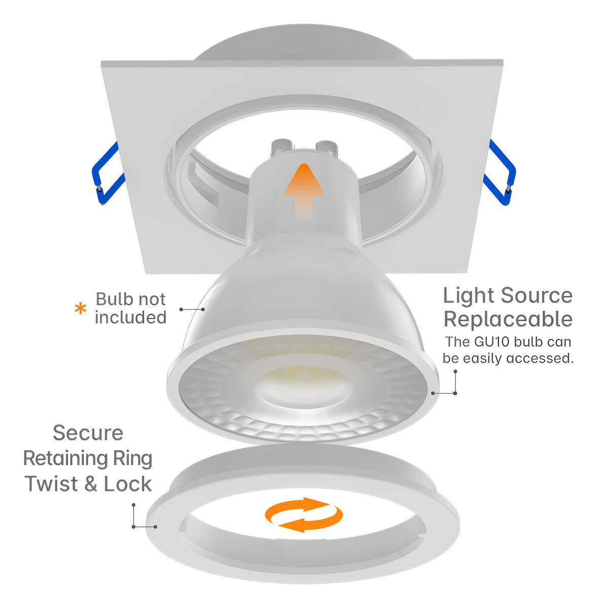 Braytron Mitto LED Spot Wit AR SQR