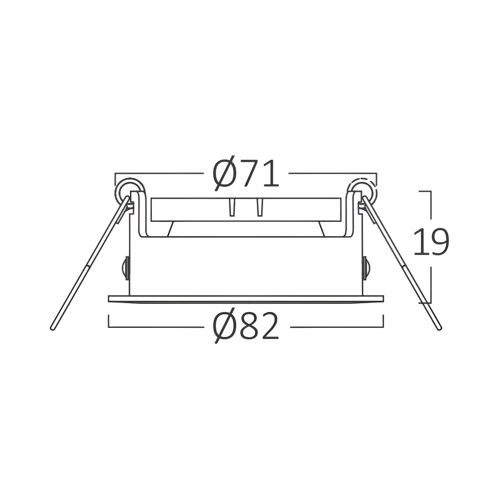 Braytron Mitto LED Spot Zwart RA RND