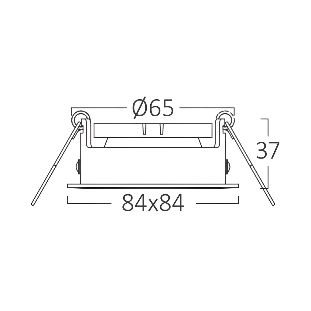 Braytron Tetra LED Spot Zwart D SQR