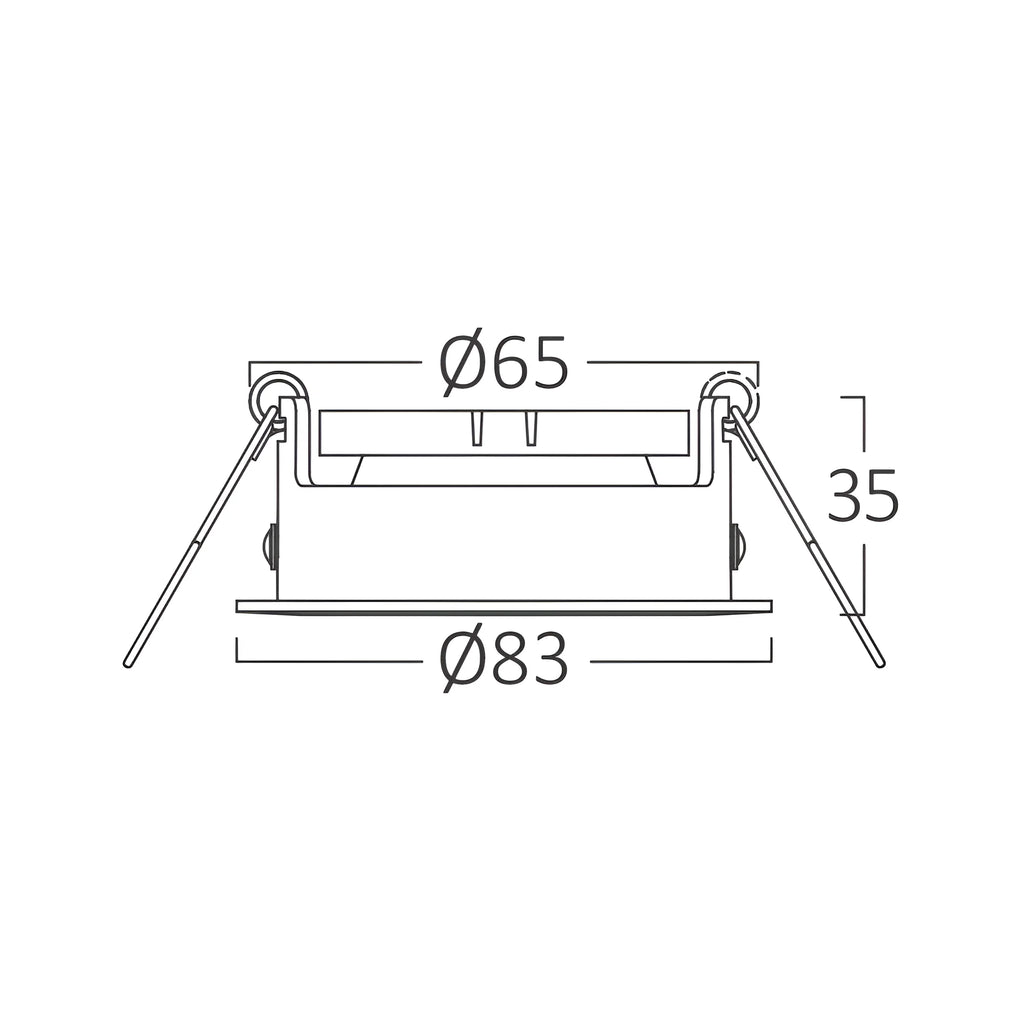 Braytron Tetra LED Spot Zwart D RND