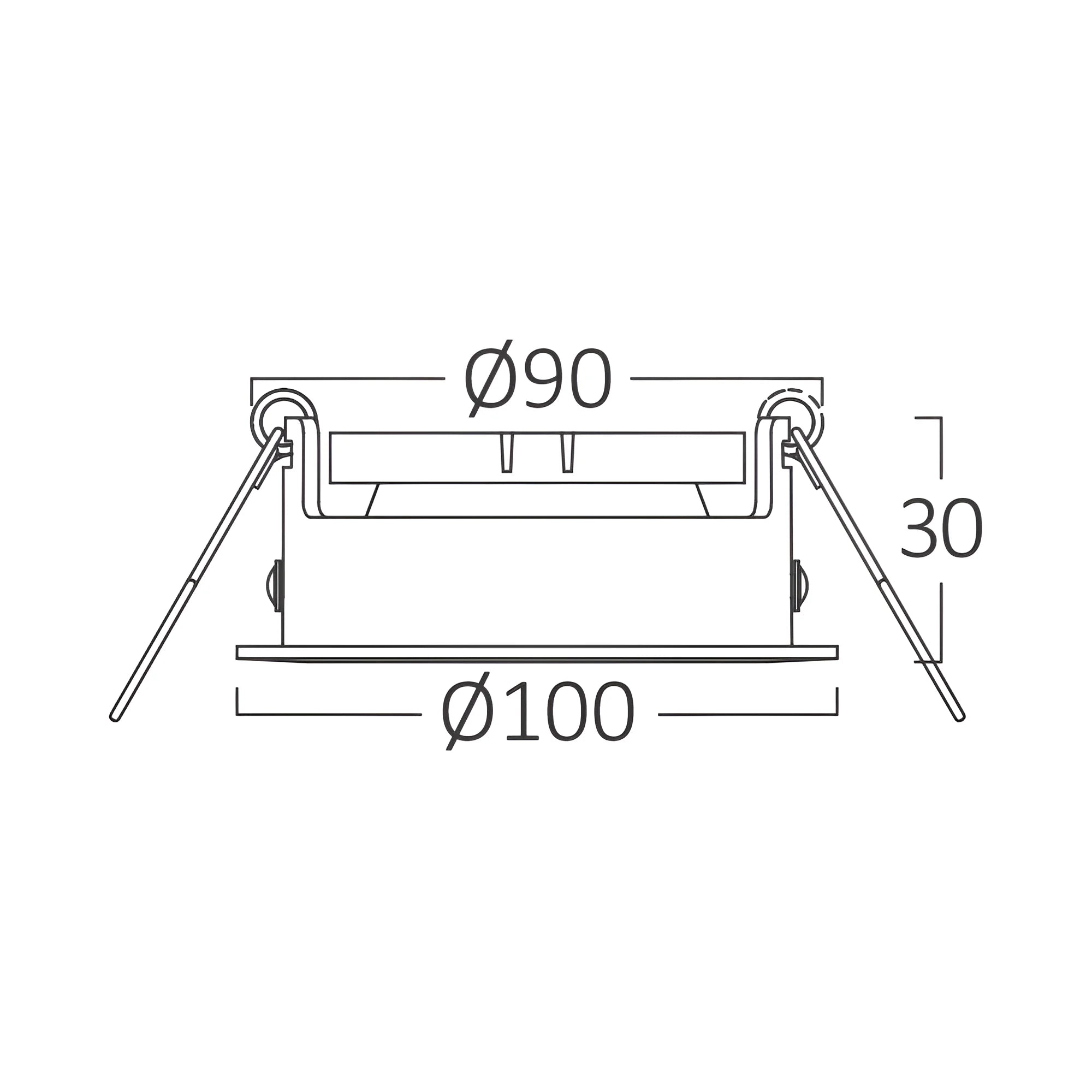 Braytron Beta LED Spot Zwart A RND