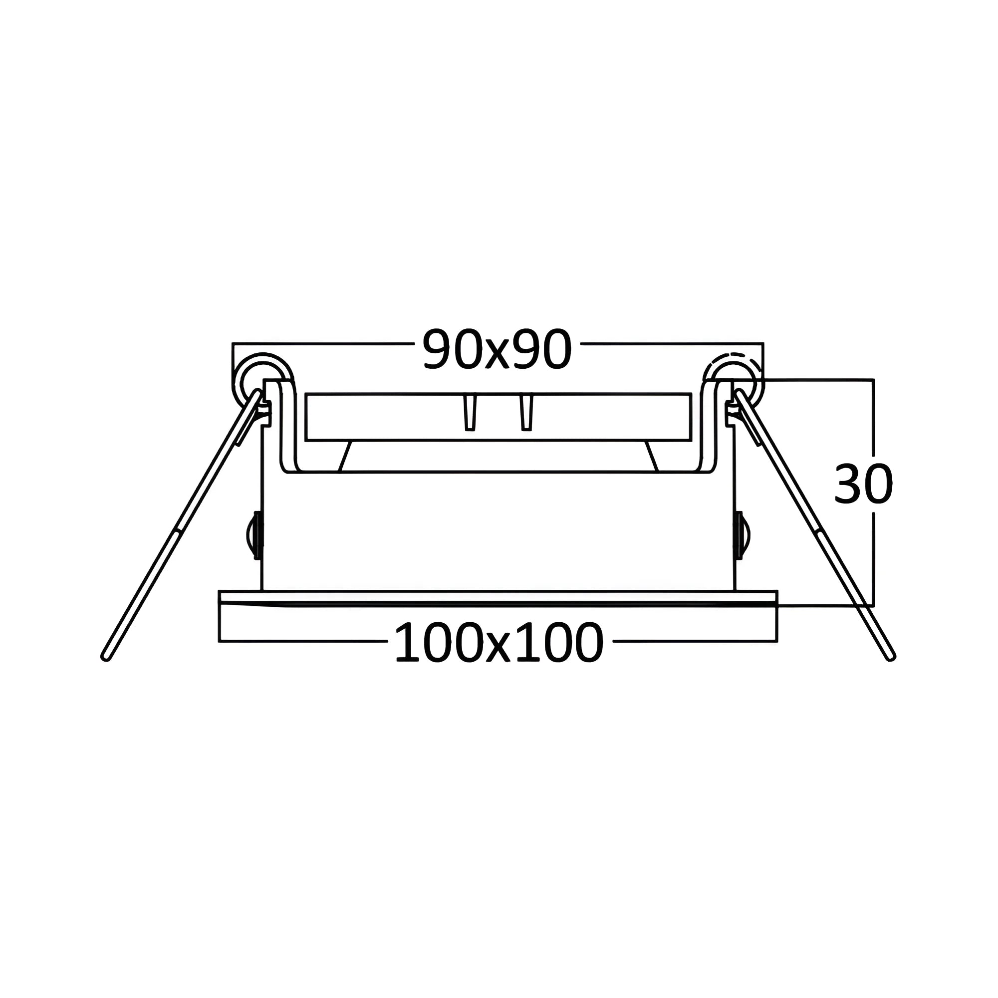 Braytron Beta LED Spot Zwart A SQR 1D