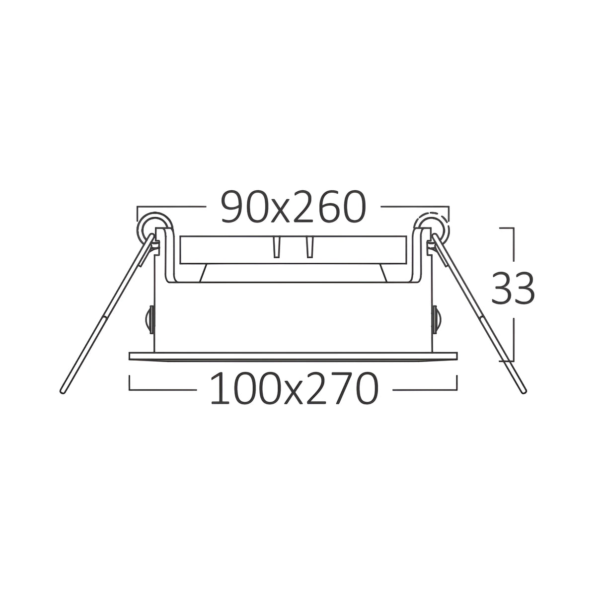 Braytron Beta LED Spot Zwart A SQR 3D
