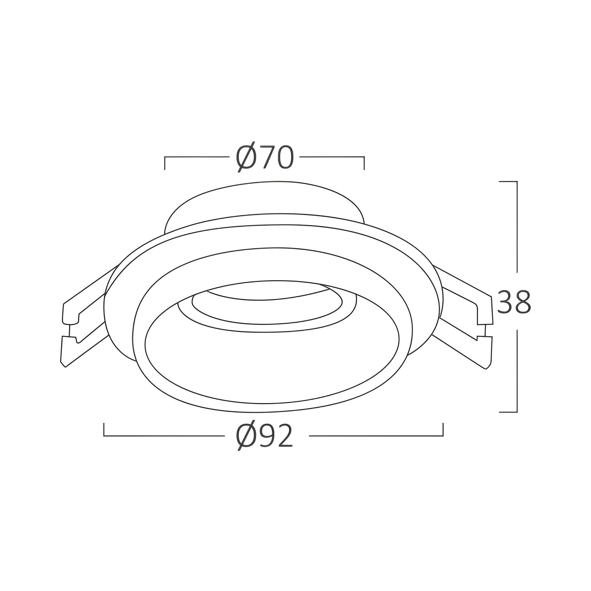 Braytron Alfa LED Spot Zwart E RND