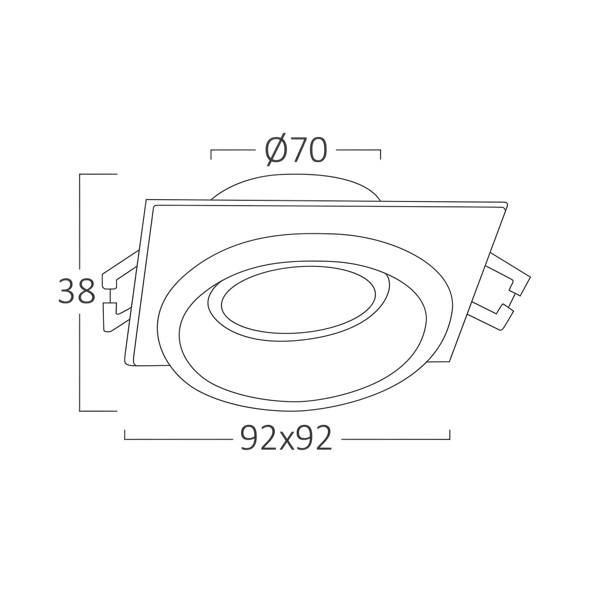 Braytron Alfa LED Spot E SQR F.WHT