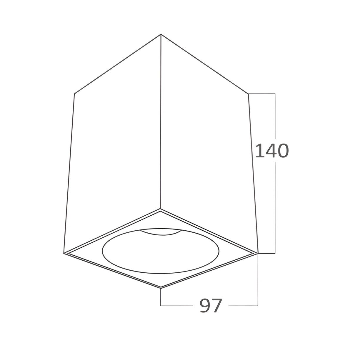 Braytron Beta LED Spot GU10 Zwart 9414 SQR