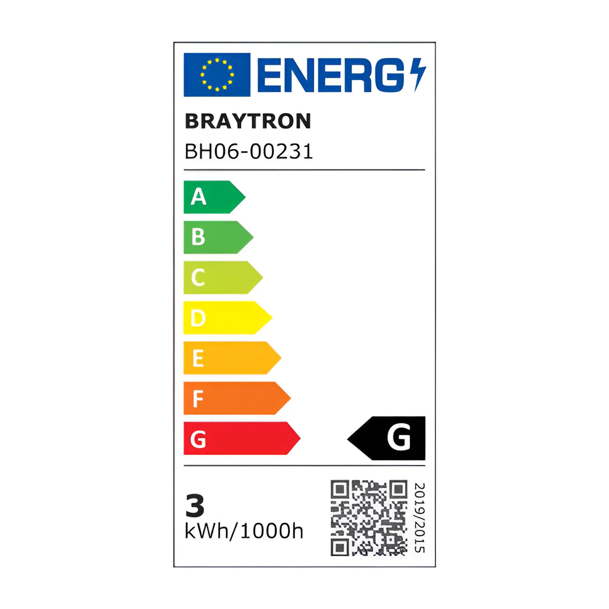 Braytron Minispot LED Spot 3W 6500K IP54 Zwart A 38D