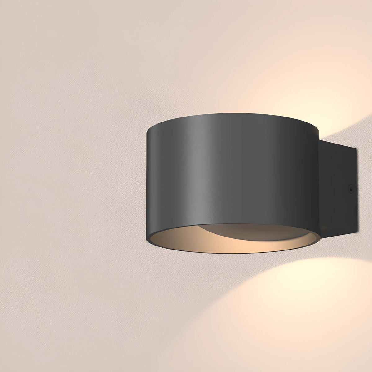 Braytron Avva Wandlamp 8W 3000K Zwart WL01 RND