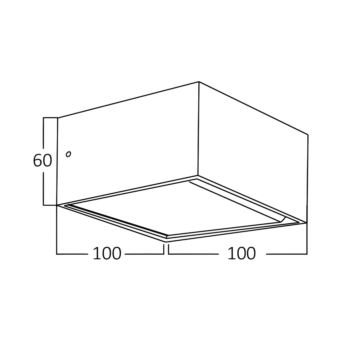 Braytron Avva Wandlamp 8W 3000K Wit WL02 SQR