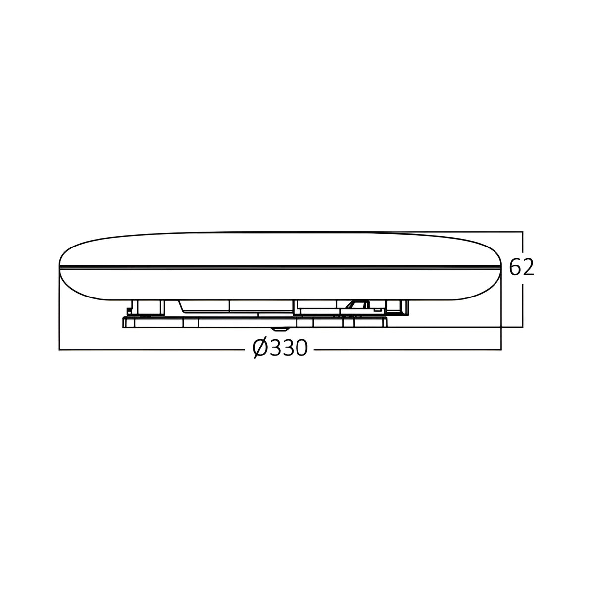 Braytron Jade Plafondlamp 30W 3000K IP44 RND D330
