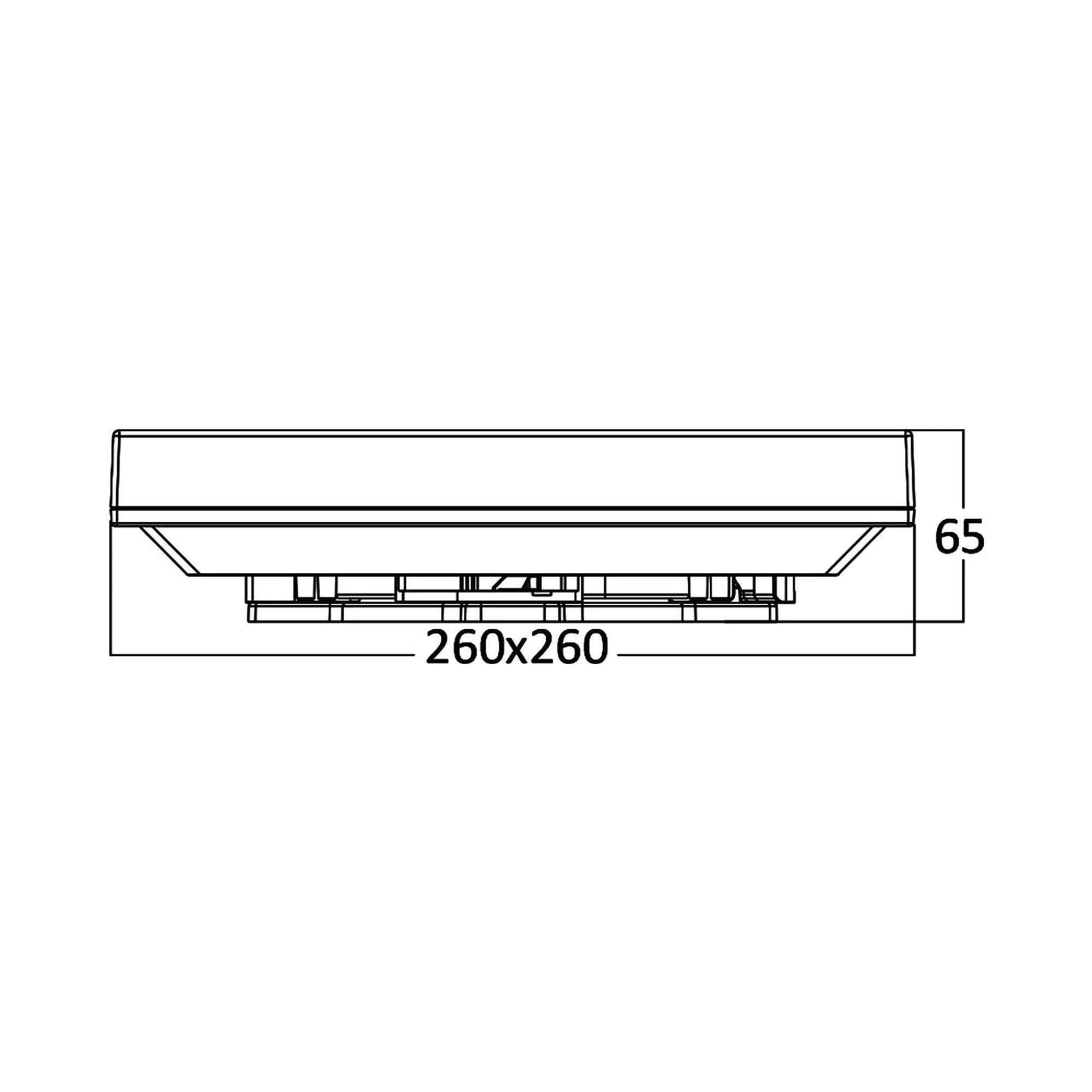Braytron Jade Plafondlamp 20W 3000K IP44 SQR D260