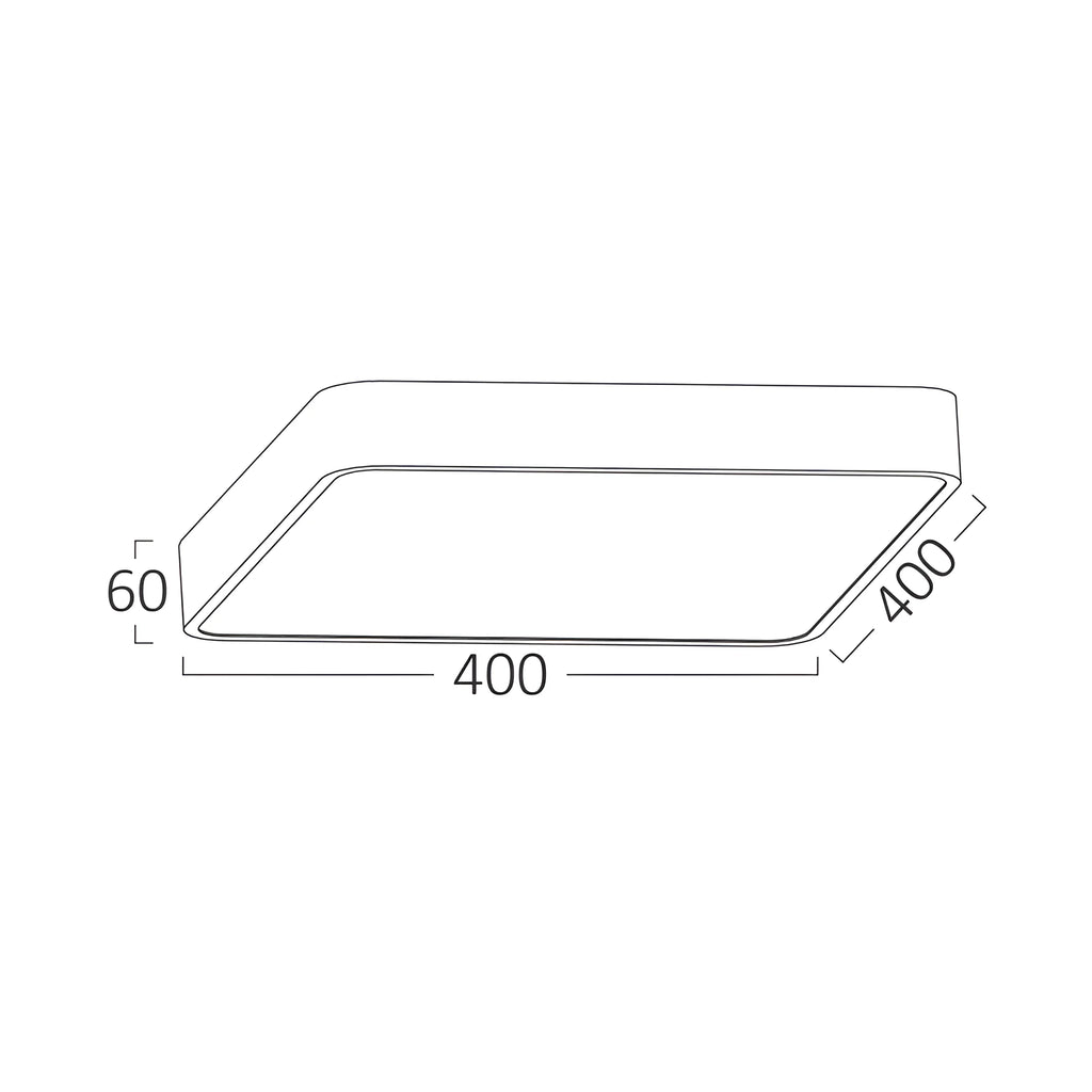 Braytron Blade Plafondlamp 36W Wit SS SQR 3IN1 WAT3